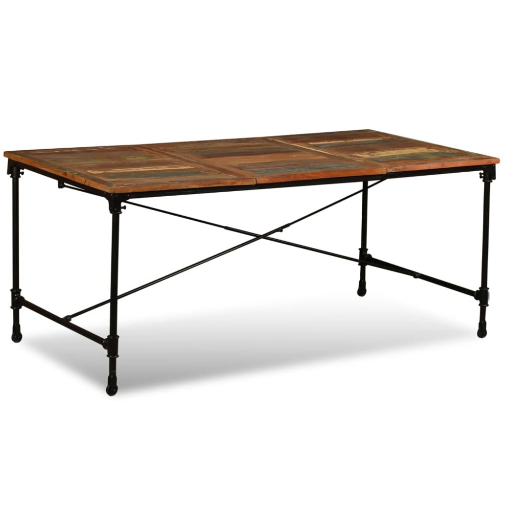 vidaXL Masă de bucătărie, 180 cm, lemn masiv reciclat