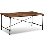 vidaXL Masă de bucătărie, 180 cm, lemn masiv reciclat vidaXL Masă de bucătărie, 180 cm, lemn masiv reciclat
