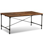 vidaXL Masă de bucătărie, 180 cm, lemn masiv reciclat vidaXL Masă de bucătărie, 180 cm, lemn masiv reciclat