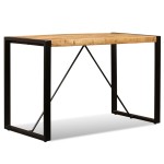 vidaXL Masă de bucătărie, lemn masiv de mango nefinisat, 120 cm