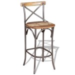 vidaXL Scaun de bar, lemn masiv reciclat vidaXL Scaun de bar, lemn masiv reciclat