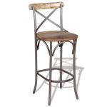 vidaXL Scaun de bar, lemn masiv reciclat vidaXL Scaun de bar, lemn masiv reciclat