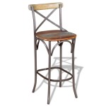 vidaXL Scaun de bar, lemn masiv reciclat vidaXL Scaun de bar, lemn masiv reciclat