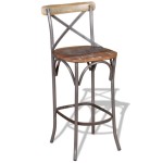 vidaXL Scaun de bar, lemn masiv reciclat vidaXL Scaun de bar, lemn masiv reciclat