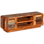 vidaXL Comodă TV din lemn masiv reciclat 120 x 30 x 40 cm