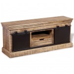vidaXL Comodă TV cu 2 uși glisante lemn de mango masiv 110x30x45 cm vidaXL Comodă TV cu 2 uși glisante lemn de mango masiv 110x30x45 cm