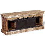 vidaXL Comodă TV cu 2 uși glisante lemn de mango masiv 110x30x45 cm vidaXL Comodă TV cu 2 uși glisante lemn de mango masiv 110x30x45 cm