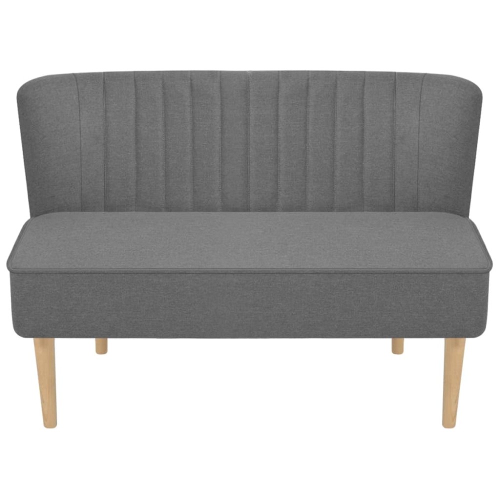 vidaXL Canapea din material textil 117 x 55,5 x 77 cm, gri deschis