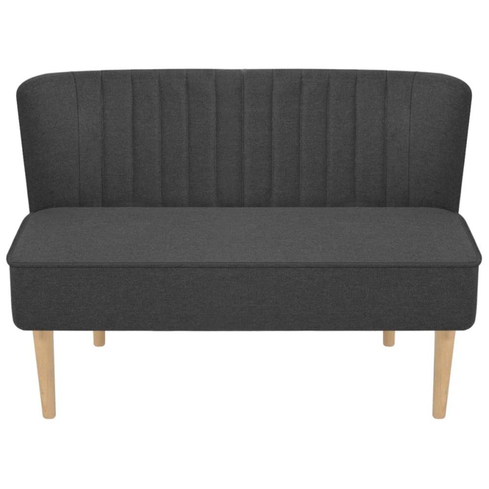 vidaXL Canapea din material textil, 117 x 55,5 x 77 cm, gri închis