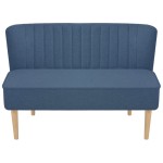 vidaXL Canapea cu material textil, 117 x 55,5 x 77 cm, albastru