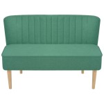 vidaXL Canapea din material textil, 117 x 55,5 x 77 cm, verde vidaXL Canapea din material textil, 117 x 55,5 x 77 cm, verde