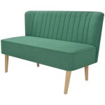 vidaXL Canapea din material textil, 117 x 55,5 x 77 cm, verde vidaXL Canapea din material textil, 117 x 55,5 x 77 cm, verde