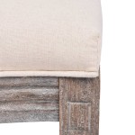 vidaXL Scaune de bucătărie, 2 buc., crem, material textil vidaXL Scaune de bucătărie, 2 buc., crem, material textil
