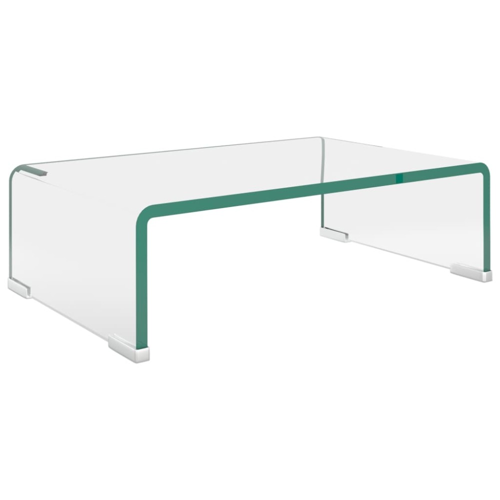 vidaXL Stativ TV/monitor, sticlă transparentă, 40x25x11 cm