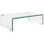 vidaXL Stativ TV/monitor, sticlă transparentă, 40x25x11 cm