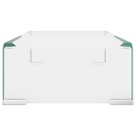 vidaXL Stativ TV/monitor, sticlă transparentă, 40x25x11 cm