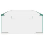vidaXL Suport TV/monitor din sticlă transparentă, 60 x 25 x 11 cm