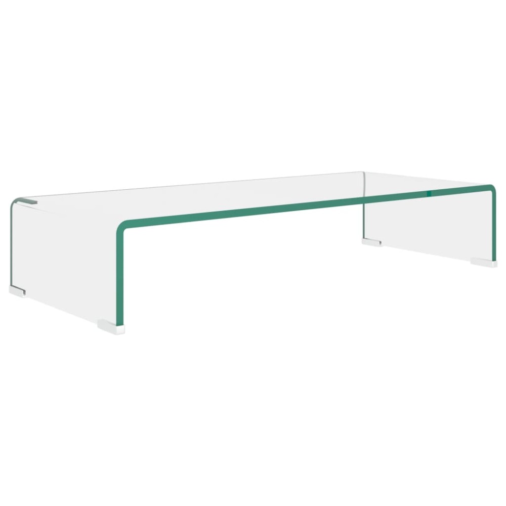 vidaXL Stand TV/Suport monitor, sticlă transparentă 70x30x13 cm