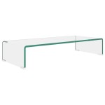 vidaXL Stand TV/Suport monitor, sticlă transparentă 70x30x13 cm