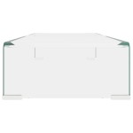 vidaXL Stand TV/Suport monitor, sticlă transparentă 70x30x13 cm