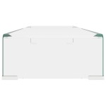 vidaXL Stand TV/Suport monitor sticlă transparentă 90x30x13 cm