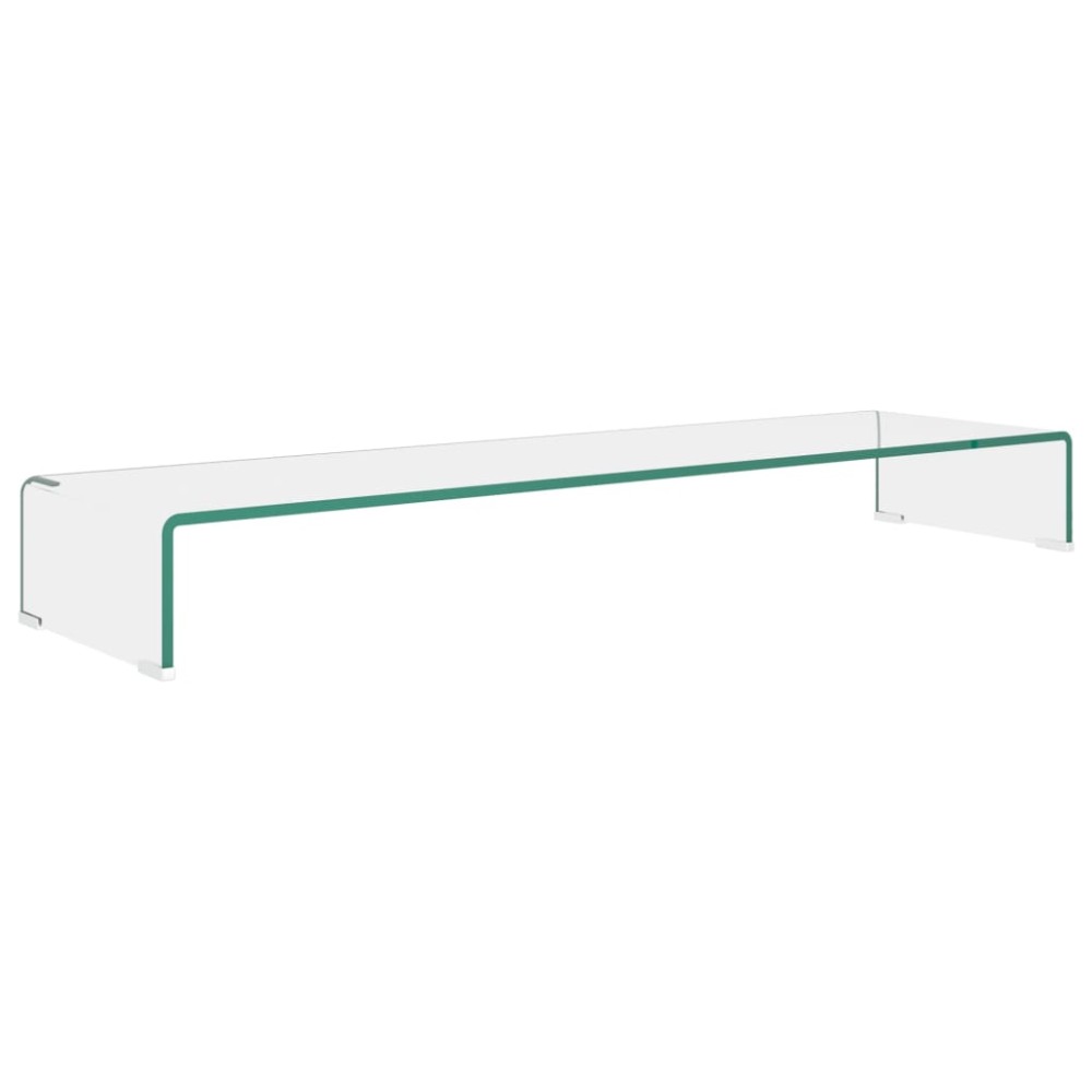 vidaXL Stand TV/Suport monitor sticlă transparentă 110x30x13 cm