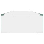 vidaXL Stand TV/Suport monitor sticlă transparentă 110x30x13 cm