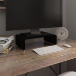 vidaXL Stativ TV/Suport monitor, sticlă, 40 x 25 x 11 cm, negru vidaXL Stativ TV/Suport monitor, sticlă, 40 x 25 x 11 cm, negru