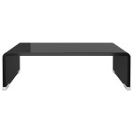 vidaXL Stativ TV/Suport monitor, sticlă, 40 x 25 x 11 cm, negru vidaXL Stativ TV/Suport monitor, sticlă, 40 x 25 x 11 cm, negru