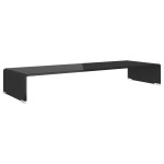 vidaXL Stand TV/Suport monitor sticlă, 90x30x13 cm, negru vidaXL Stand TV/Suport monitor sticlă, 90x30x13 cm, negru