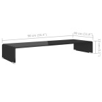 vidaXL Stand TV/Suport monitor sticlă, 90x30x13 cm, negru vidaXL Stand TV/Suport monitor sticlă, 90x30x13 cm, negru