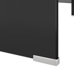 vidaXL Stand TV/Suport monitor, sticlă, 110x30x13 cm, negru