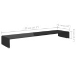vidaXL Stand TV/Suport monitor sticlă, 120x30x13 cm, negru vidaXL Stand TV/Suport monitor sticlă, 120x30x13 cm, negru