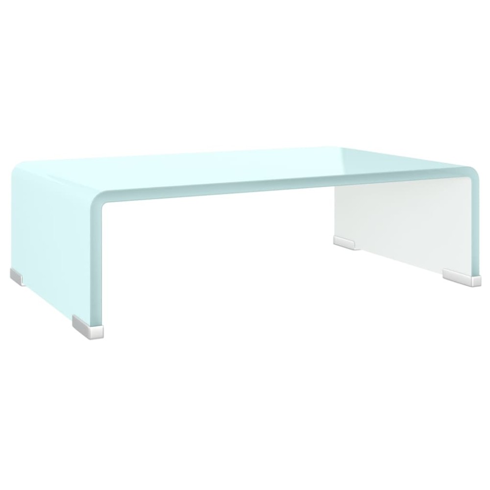 vidaXL Stativ TV/Suport monitor, sticlă, verde, 40 x 25 x 11 cm