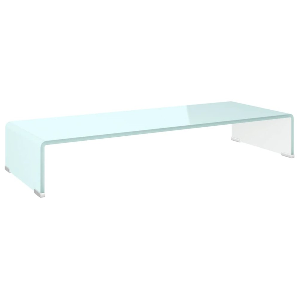 vidaXL Stativ TV/Suport monitor, sticlă, verde, 80 x 30 x 13 cm