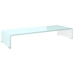 vidaXL Stativ TV/Suport monitor, sticlă, verde, 80 x 30 x 13 cm
