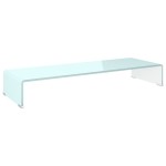 vidaXL Stativ TV/Suport monitor, sticlă, verde, 90 x 30 x 13 cm