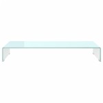 vidaXL Stativ TV/Suport monitor, sticlă, verde, 90 x 30 x 13 cm