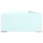 vidaXL Stativ TV/Suport monitor, sticlă, verde, 90 x 30 x 13 cm