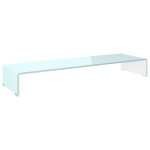 vidaXL Stativ TV/Suport monitor, sticlă, verde, 100 x 30 x 13 cm