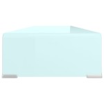 vidaXL Stativ TV/Suport monitor, sticlă, verde, 100 x 30 x 13 cm