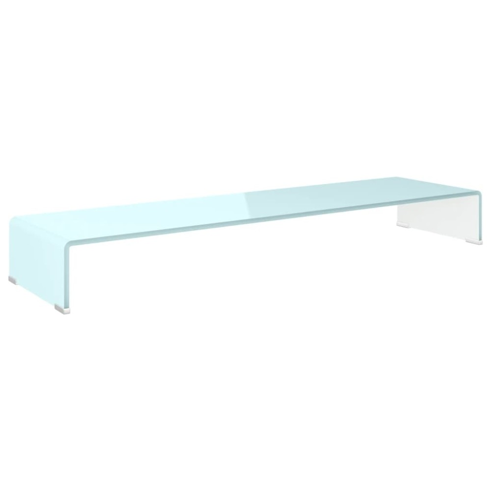 vidaXL Stativ TV/Suport monitor, sticlă, verde, 110 x 30 x 13 cm