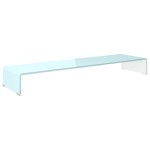 vidaXL Stativ TV/Suport monitor, sticlă, verde, 110 x 30 x 13 cm
