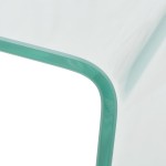vidaXL Măsuță cafea, sticlă securizată 49,5 x 50 x 45 cm, transparentă vidaXL Măsuță cafea, sticlă securizată 49,5 x 50 x 45 cm, transparentă