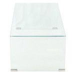 vidaXL Măsuță cafea sticlă securizată 98 x 45 x 30 cm, transparentă vidaXL Măsuță cafea sticlă securizată 98 x 45 x 30 cm, transparentă