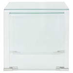 vidaXL Set de masă din sticlă securit transparentă, stivuibil, 2 piese
