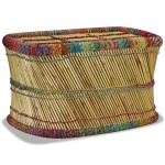 vidaXL Măsuță de cafea cu detalii chindi, multicolor, bambus vidaXL Măsuță de cafea cu detalii chindi, multicolor, bambus