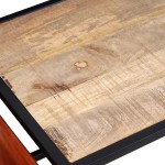 vidaXL Masuță cafea cu suport reviste din piele naturală, 110x50x45 cm vidaXL Masuță cafea cu suport reviste din piele naturală, 110x50x45 cm