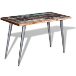 vidaXL Masă de bucătărie, 120 x 60 x 76 cm, lemn masiv reciclat
