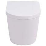 vidaXL Vas toaletă cu montare pe perete, ceramică, alb vidaXL Vas toaletă cu montare pe perete, ceramică, alb